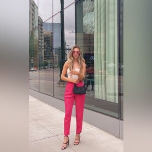 Pink Satin Zara Pants